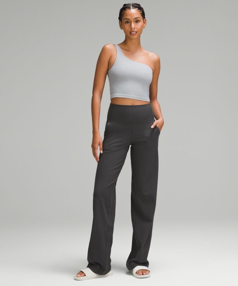 Lululemon Align™ High-Rise Räfflad Breda-Leg Höga Tights Dam Mörkgrå Sverige | GWHZTR340