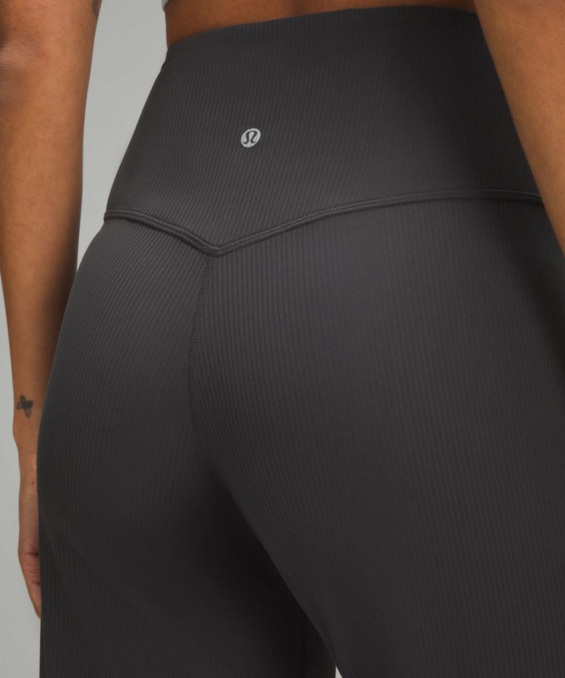 Lululemon Align™ High-Rise Räfflad Breda-Leg Höga Tights Dam Mörkgrå Sverige | GWHZTR340