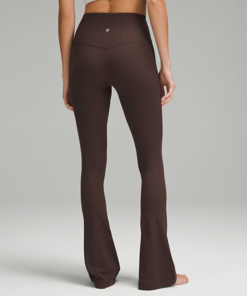 Lululemon Align™ High-Rise Räfflad Mini-Flared Regular Tights Dam Choklad Sverige | IDNGVE642