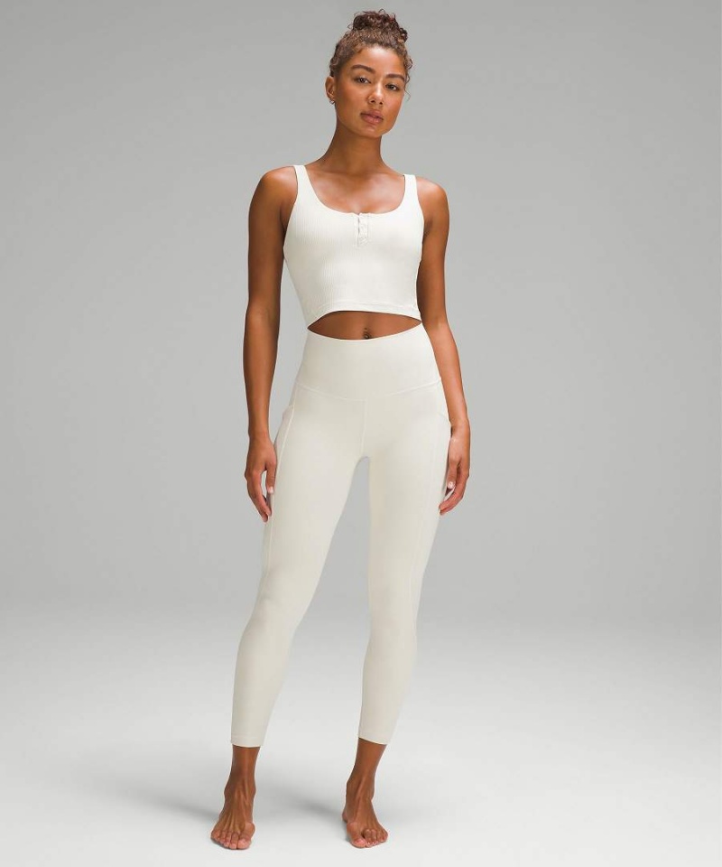 Lululemon Align™ Räfflad Henley Linne Dam Beige Sverige | GXJEVP428