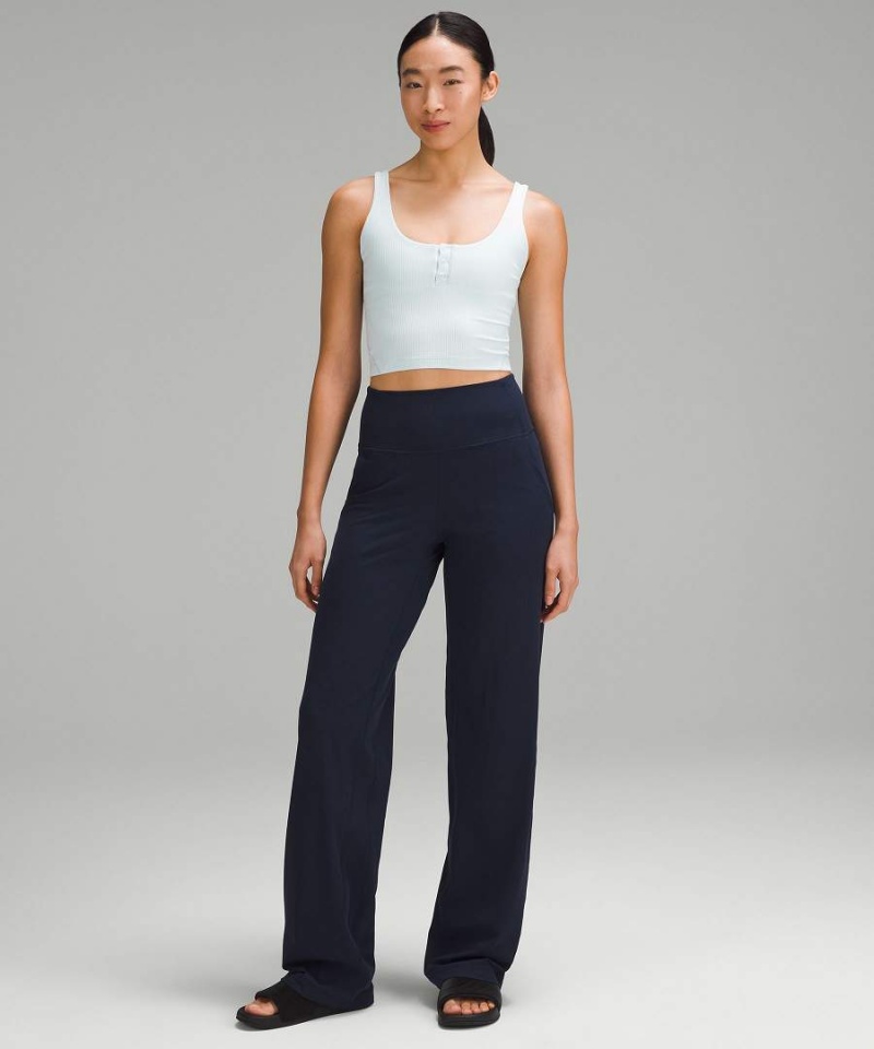 Lululemon Align™ Räfflad Henley Linne Dam Blå Sverige | IJBKRW921