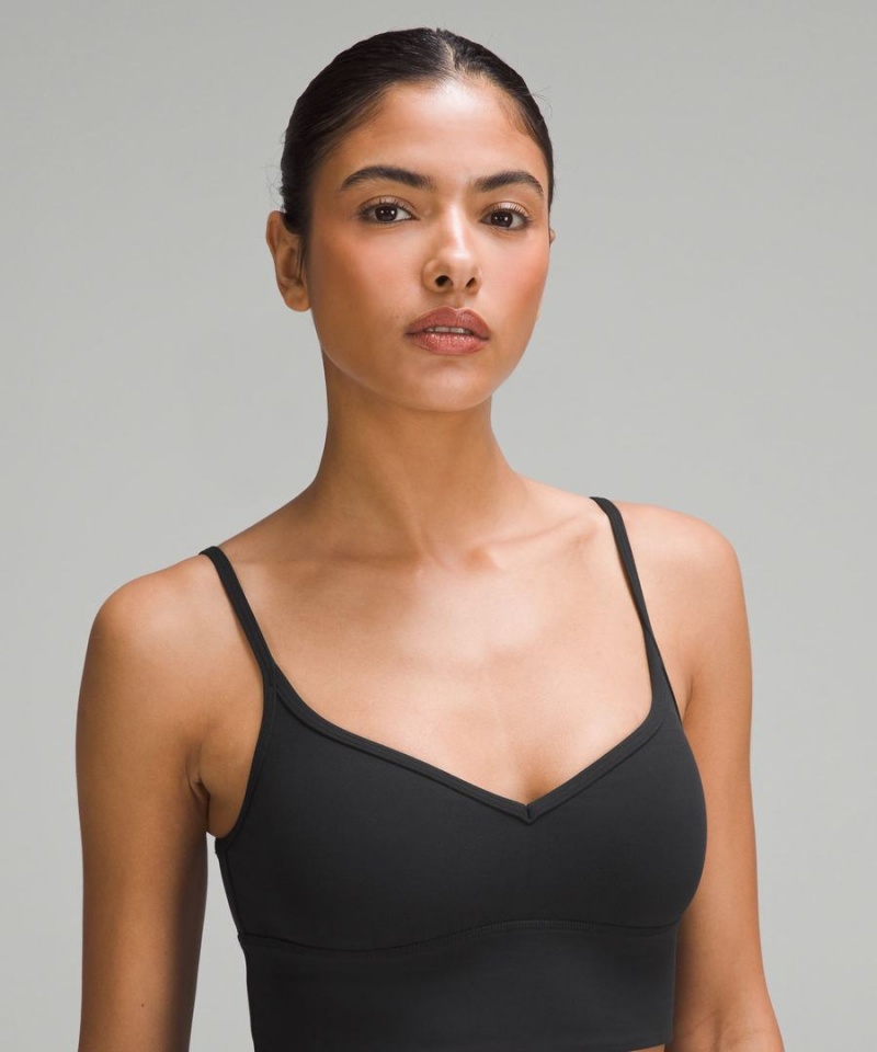 Lululemon Align™ Sweetheart Bra Light Support, A/B Cup Sport BH Dam Svarta Sverige | UGVRTS846