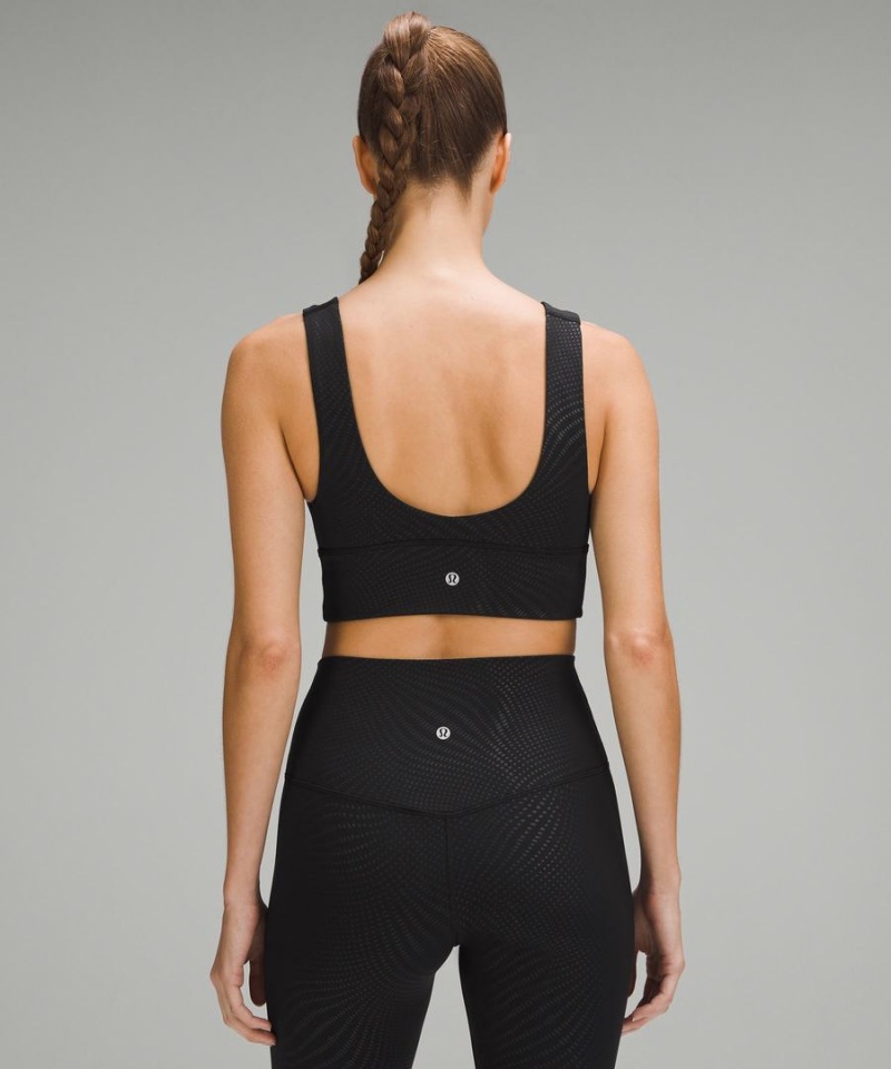 Lululemon Align™ V-Neck Bra Light Support, A/B Cup Sport BH Dam Svarta Sverige | YALGZR865