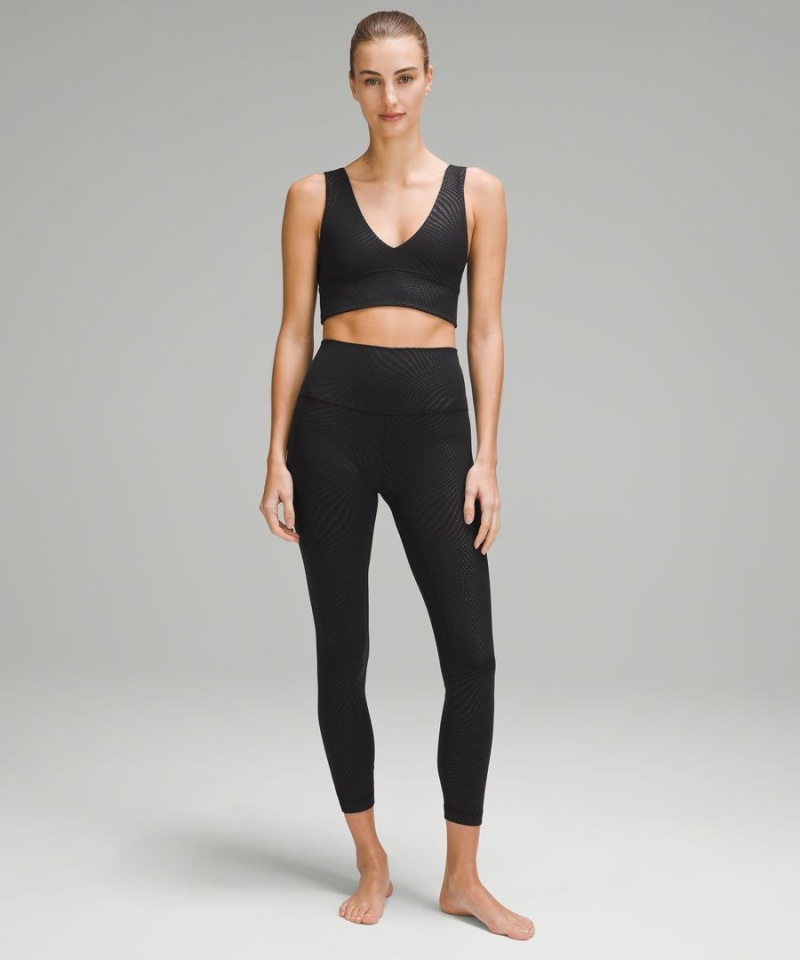 Lululemon Align™ V-Neck Bra Light Support, A/B Cup Sport BH Dam Svarta Sverige | YALGZR865