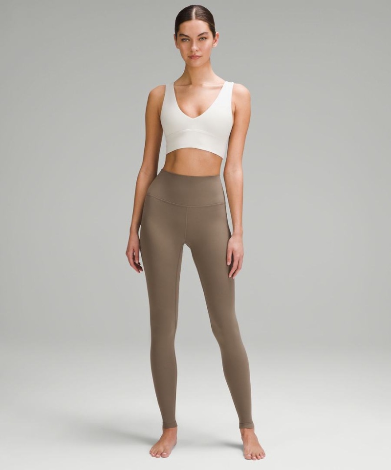 Lululemon Align™ V-Neck Bra Light Support, A/B Cup Sport BH Dam Beige Sverige | EKVIPY836