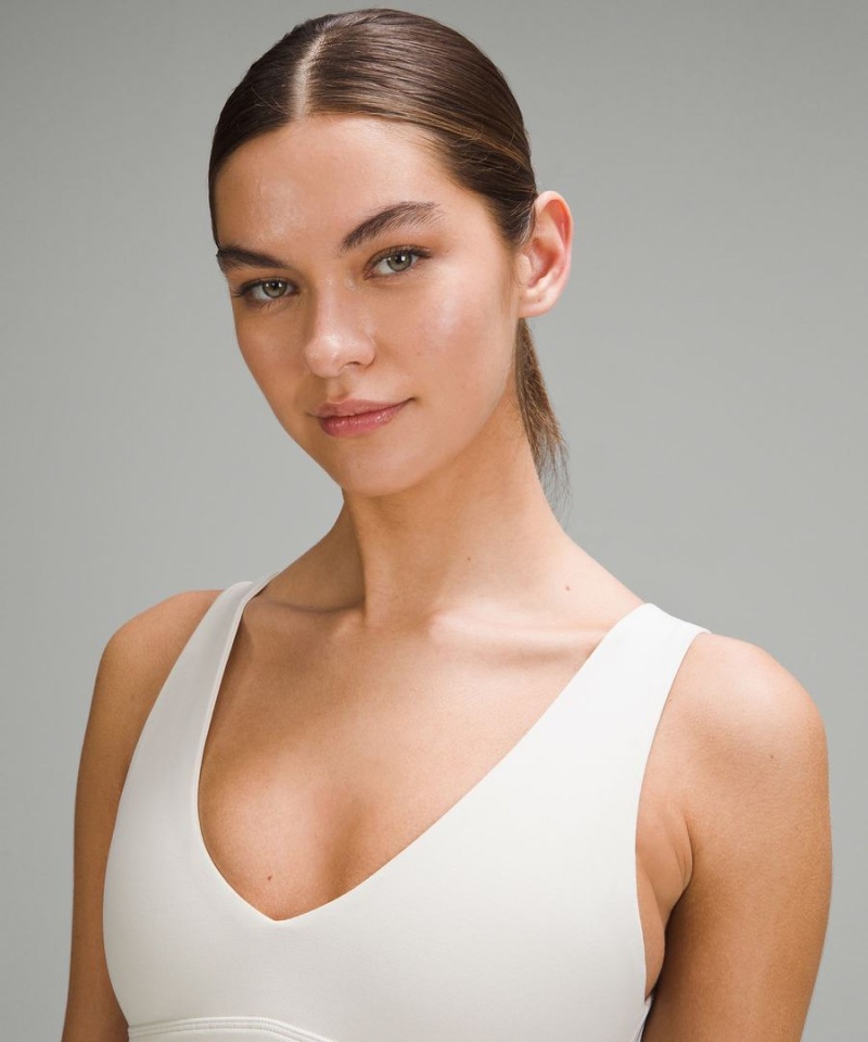 Lululemon Align™ V-Neck Bra Light Support, A/B Cup Sport BH Dam Beige Sverige | EKVIPY836