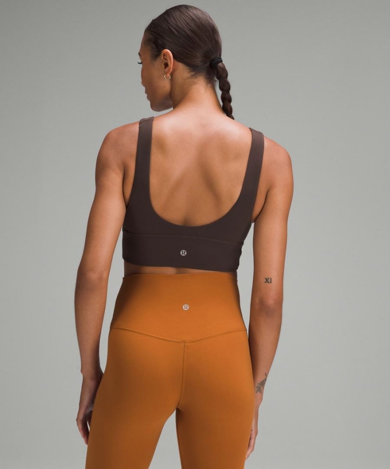 Lululemon Align™ V-Neck Bra Light Support, A/B Cup Sport BH Dam Choklad Sverige | NEBRGM437