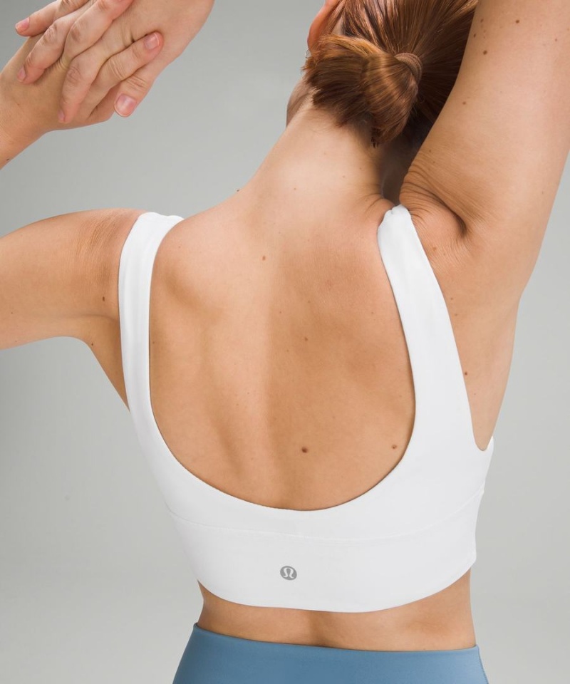 Lululemon Align™ V-Neck Bra Light Support, A/B Cup Sport BH Dam Vita Sverige | ASPMVC653