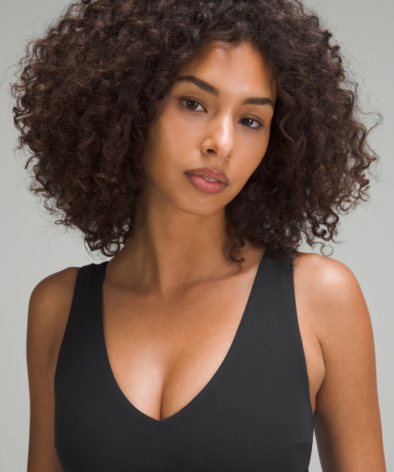 Lululemon Align™ V-Neck Bra Light Support, C/D Cup Sport BH Dam Svarta Sverige | ZAFMST789