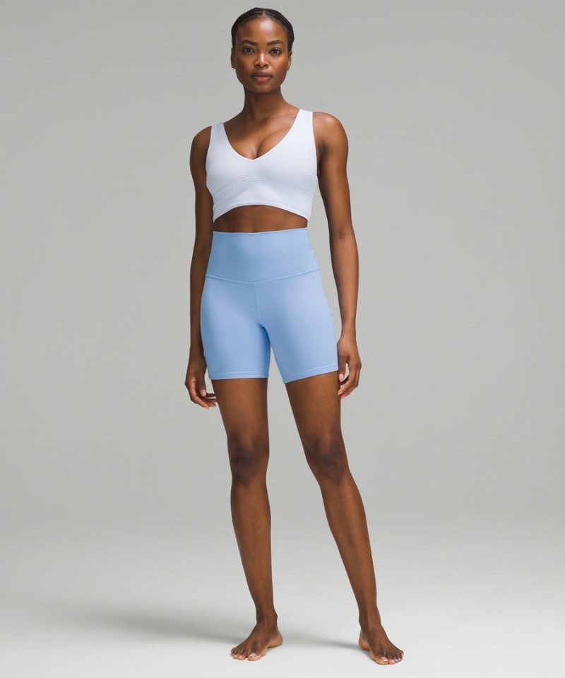 Lululemon Align™ V-Neck Bra Light Support, C/D Cup Sport BH Dam Vita Sverige | WFHREV381