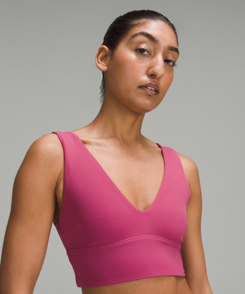 Lululemon Align™ V-Neck Bra Light Support, C/D Cup Sport BH Dam Lila Sverige | EBRXTC293