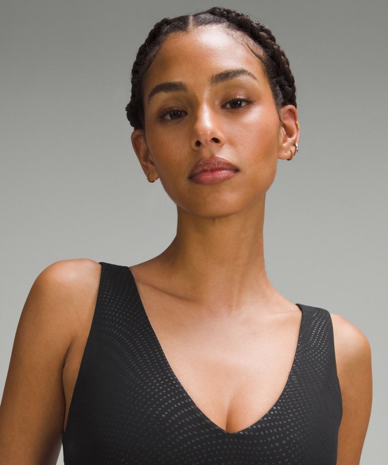 Lululemon Align™ V-Neck Bra Light Support, C/D Cup Sport BH Dam Svarta Sverige | RQZUEP617