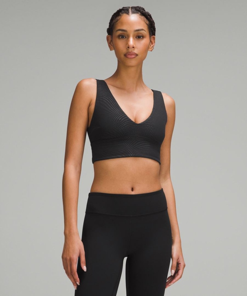 Lululemon Align™ V-Neck Bra Light Support, C/D Cup Sport BH Dam Svarta Sverige | RQZUEP617