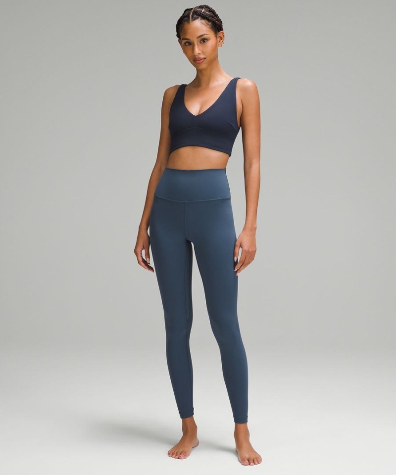 Lululemon Align™ V-Neck Bra Light Support, C/D Cup Sport BH Dam Marinblå Sverige | TFBMVI736