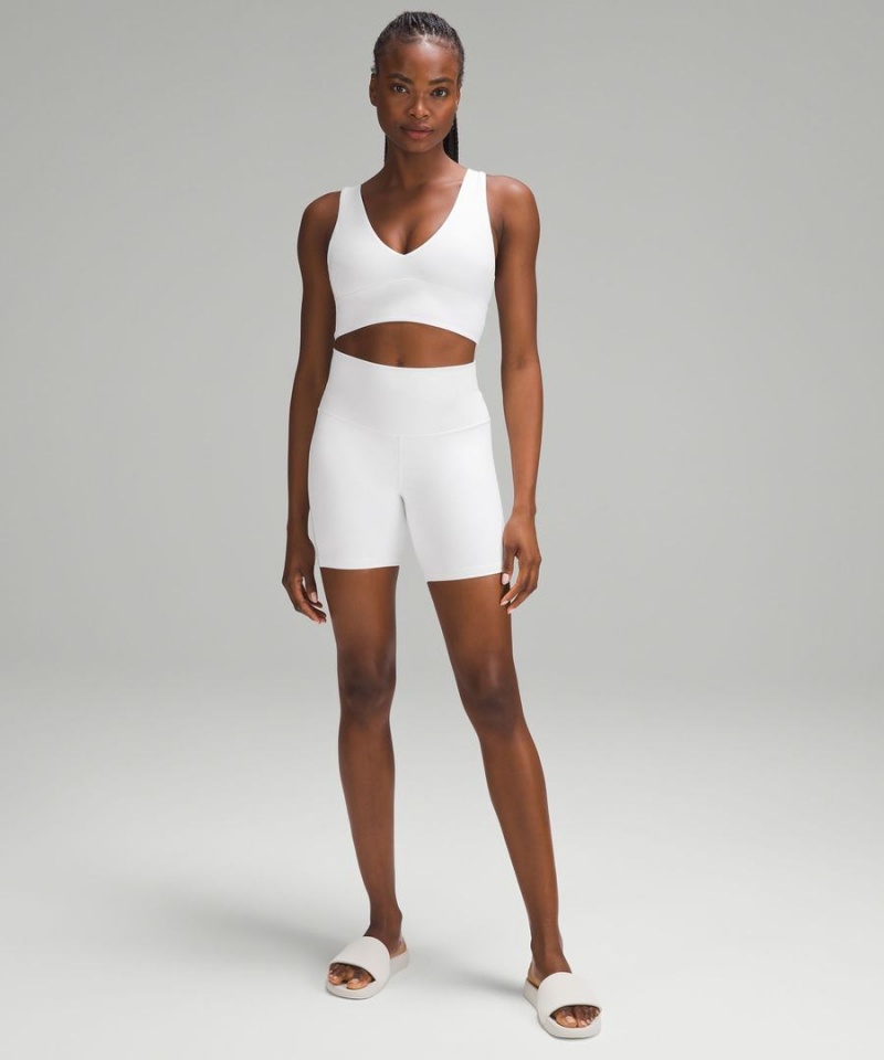 Lululemon Align™ V-Neck Bra Light Support, C/D Cup Sport BH Dam Vita Sverige | EABIPG657