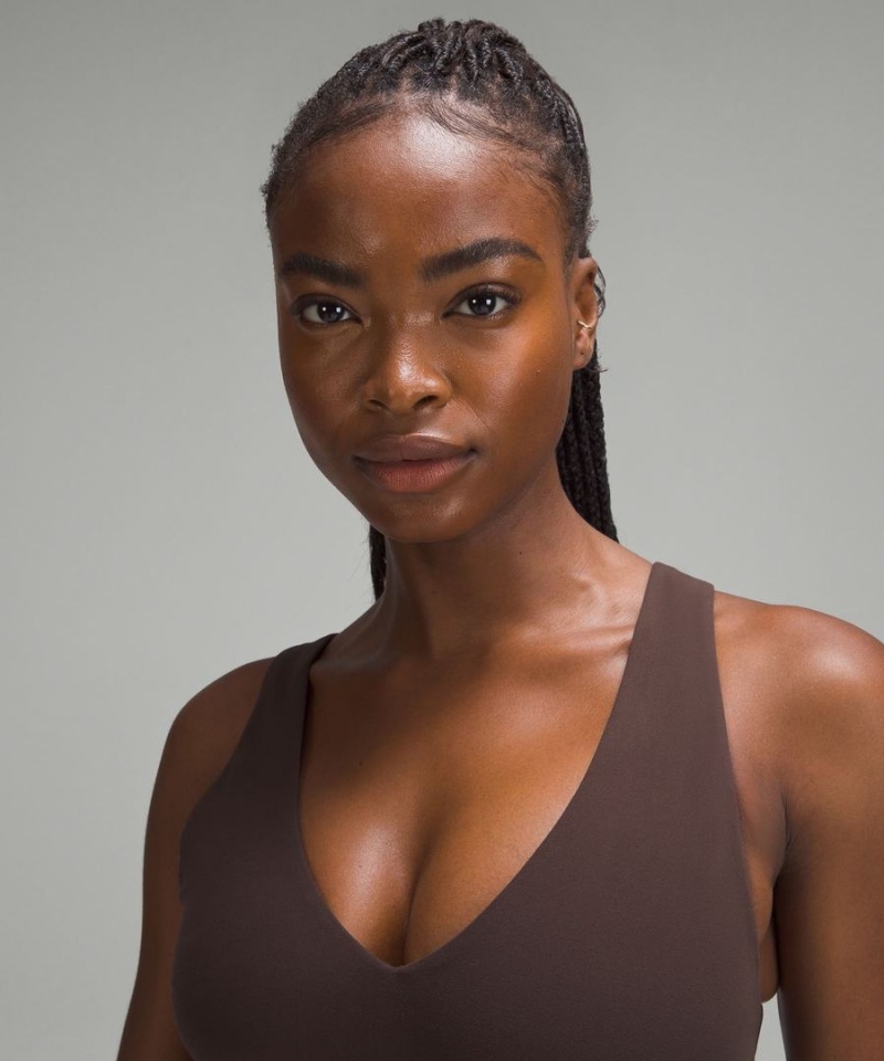 Lululemon Align™ V-Neck Bra Light Support, C/D Cup Sport BH Dam Choklad Sverige | OZVRDM956