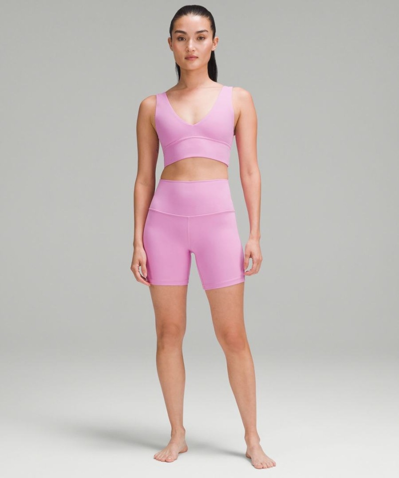 Lululemon Align™ V-Neck Bra Light Support, A/B Cup Sport BH Dam Lila Sverige | NZJCED946