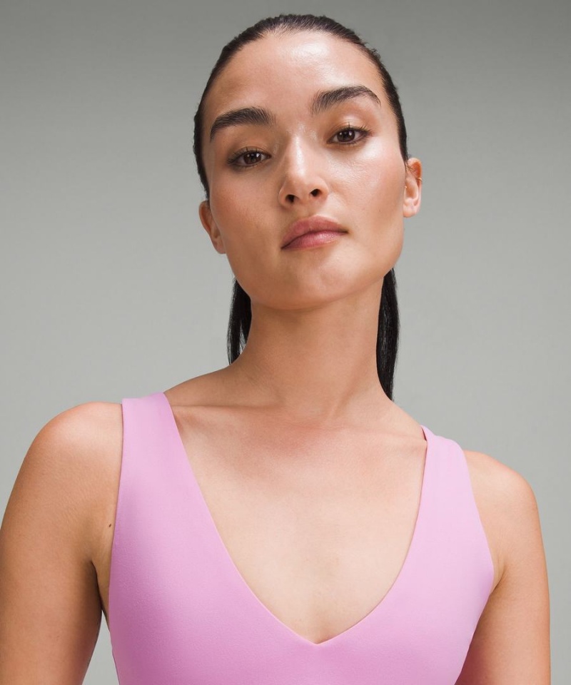 Lululemon Align™ V-Neck Bra Light Support, A/B Cup Sport BH Dam Lila Sverige | NZJCED946