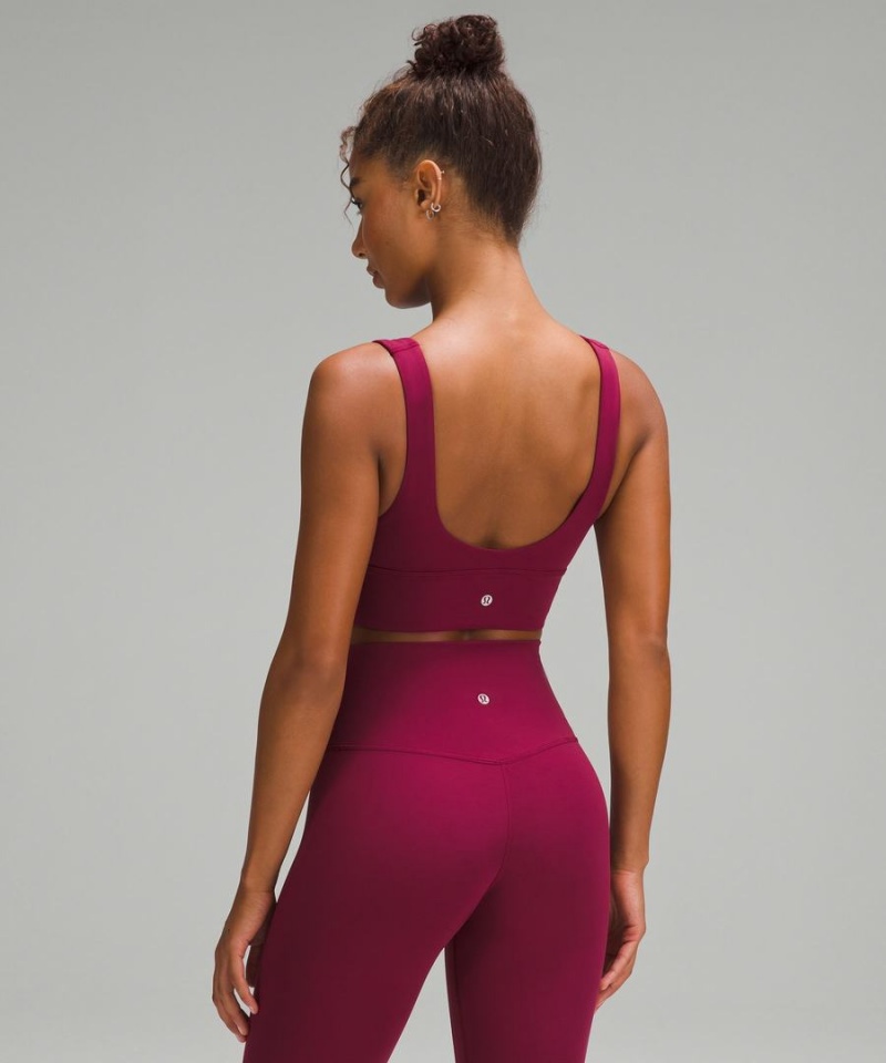 Lululemon Align™ V-Neck Bra Light Support, A/B Cup Sport BH Dam Vinröda Sverige | XGBJWZ698