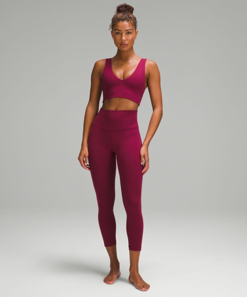 Lululemon Align™ V-Neck Bra Light Support, A/B Cup Sport BH Dam Vinröda Sverige | XGBJWZ698