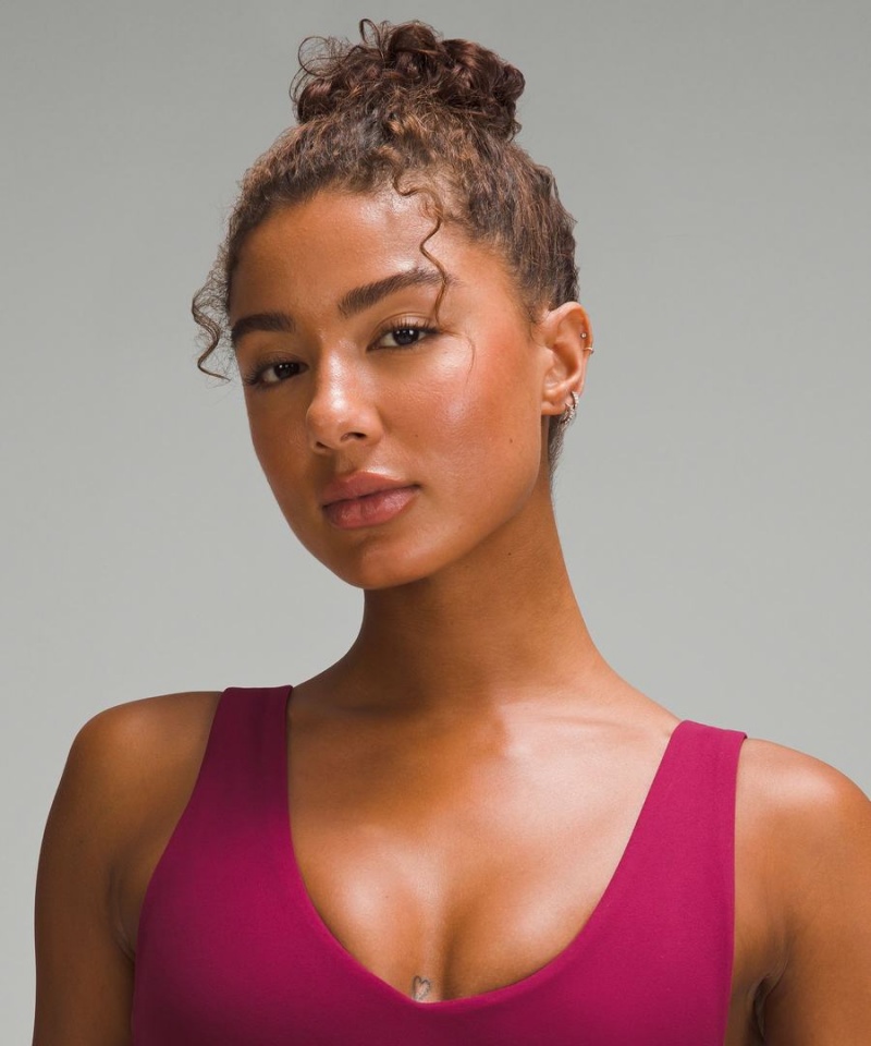 Lululemon Align™ V-Neck Bra Light Support, A/B Cup Sport BH Dam Vinröda Sverige | XGBJWZ698