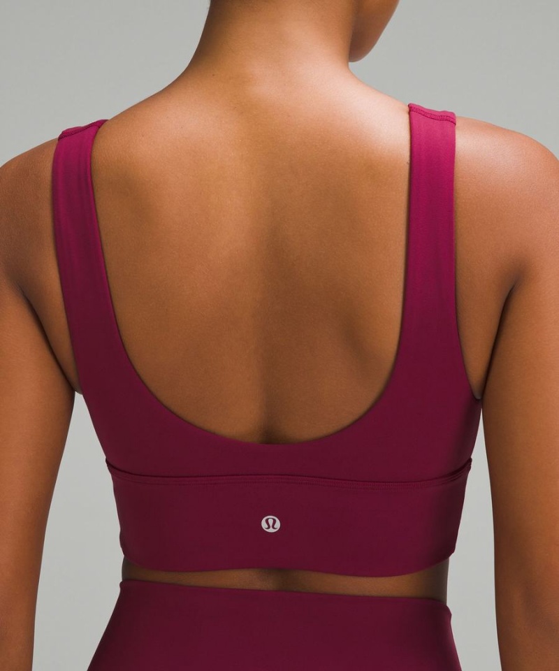 Lululemon Align™ V-Neck Bra Light Support, A/B Cup Sport BH Dam Vinröda Sverige | XGBJWZ698