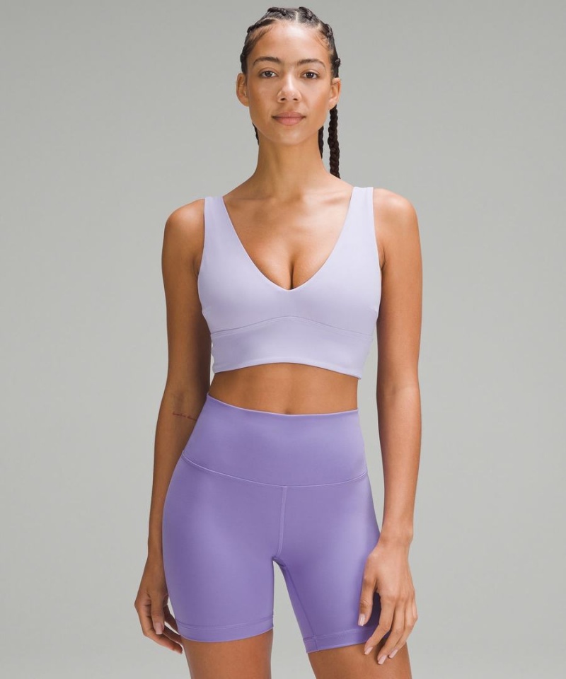 Lululemon Align™ V-Neck Bra Light Support, C/D Cup Sport BH Dam Lila Sverige | CZNBUY183