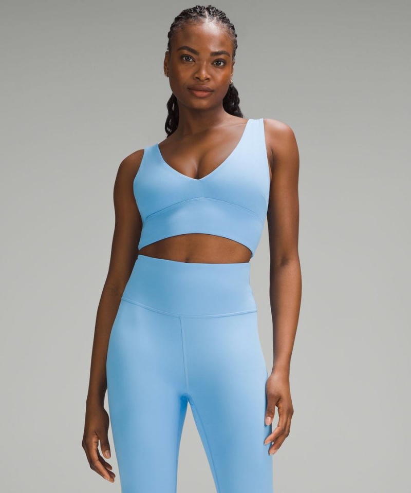 Lululemon Align™ V-Neck Bra Light Support, C/D Cup Sport BH Dam Blå Sverige | XAHSCM032