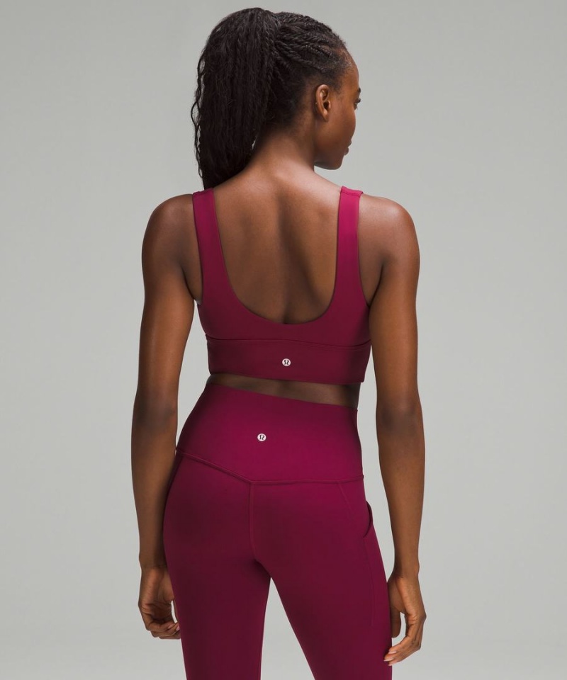 Lululemon Align™ V-Neck Bra Light Support, C/D Cup Sport BH Dam Vinröda Sverige | WGDZCB953