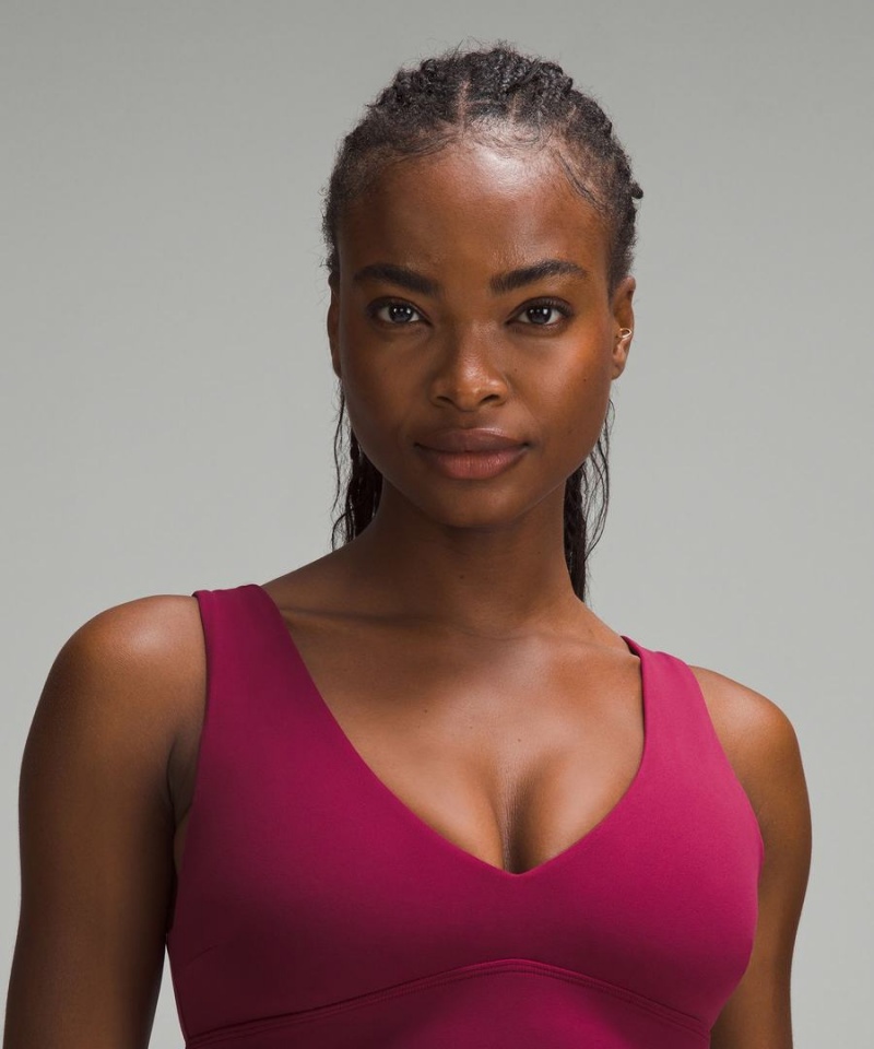 Lululemon Align™ V-Neck Bra Light Support, C/D Cup Sport BH Dam Vinröda Sverige | WGDZCB953