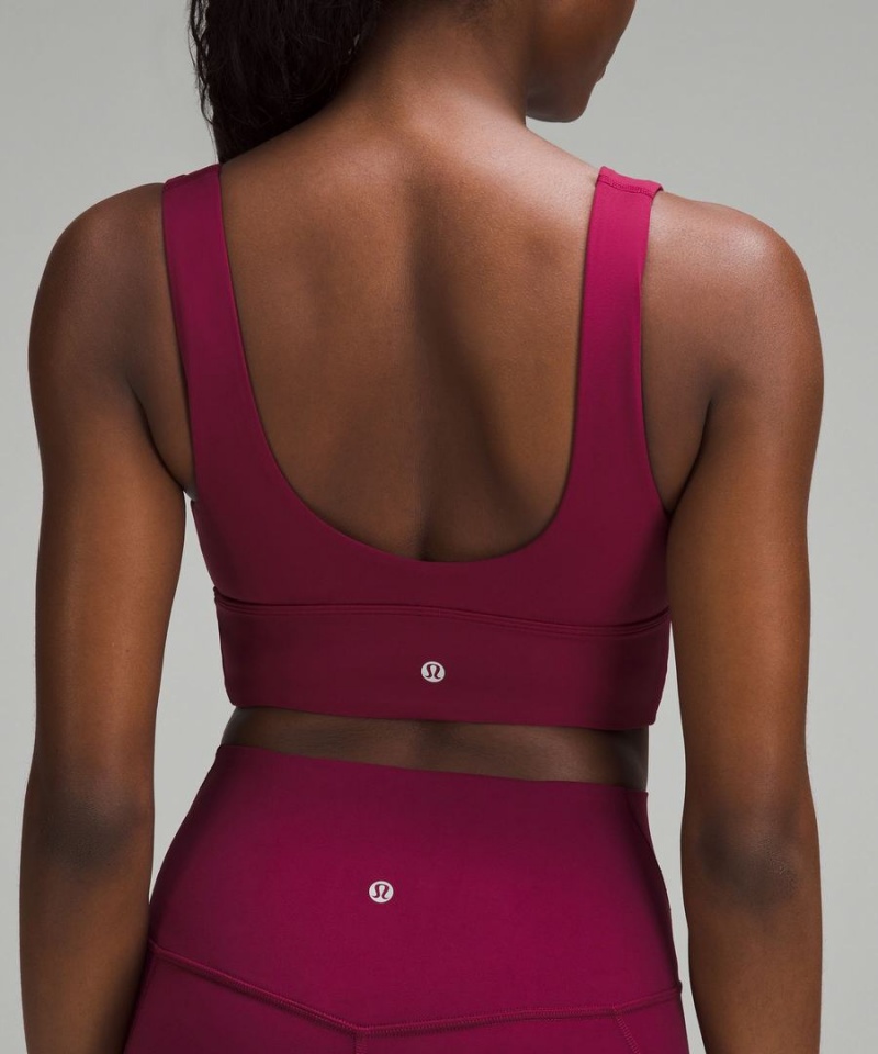 Lululemon Align™ V-Neck Bra Light Support, C/D Cup Sport BH Dam Vinröda Sverige | WGDZCB953