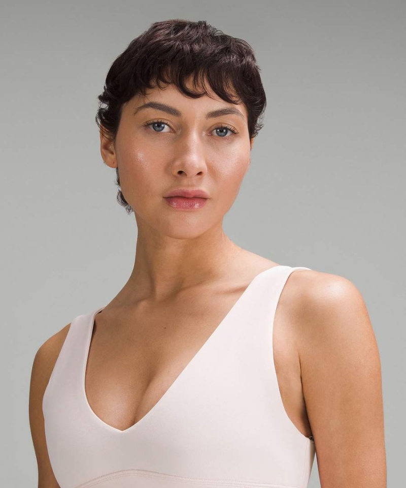 Lululemon Align™ V-Neck Bra Light Support, A/B Cup Sport BH Dam Ljusröda Sverige | NMRYFO276