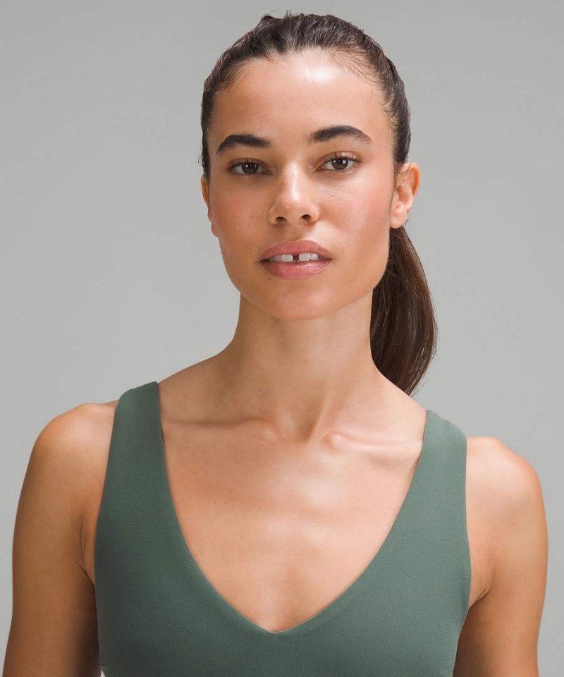 Lululemon Align™ V-Neck Bra Light Support, C/D Cup Sport BH Dam Mörkgröna Sverige | YOEBDQ423