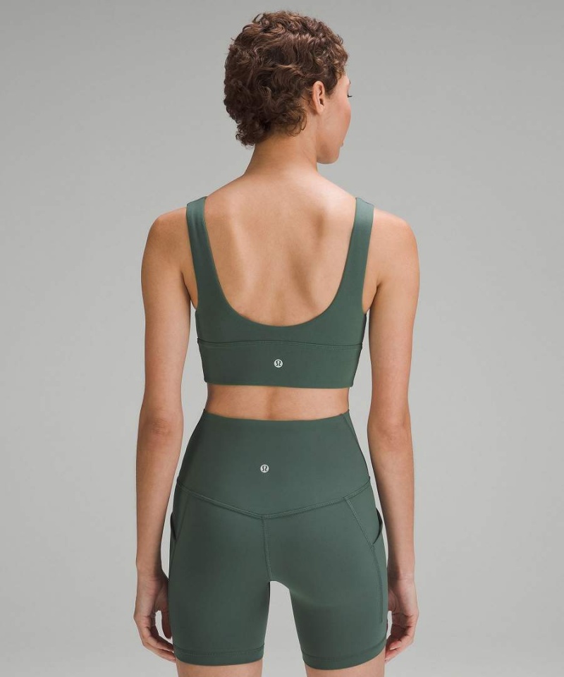 Lululemon Align™ V-Neck Bra Light Support, A/B Cup Sport BH Dam Mörkgröna Sverige | YHOVAT508