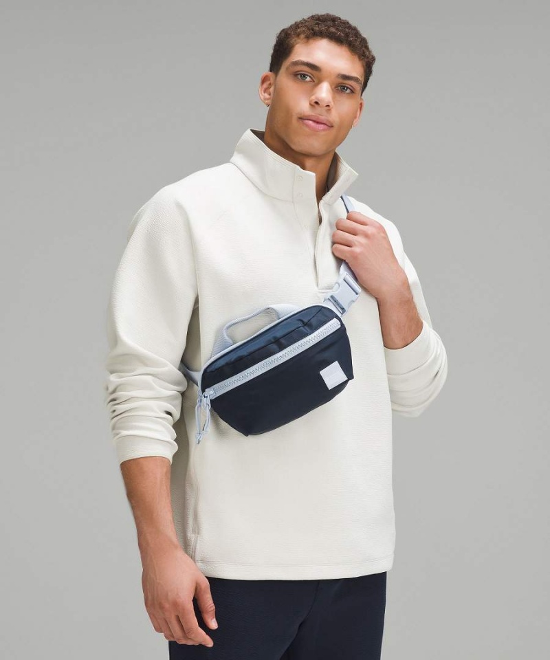 Lululemon All Day Essentials 2.5L Bältesväska Herr Marinblå Blå Beige Sverige | HVEXAU213