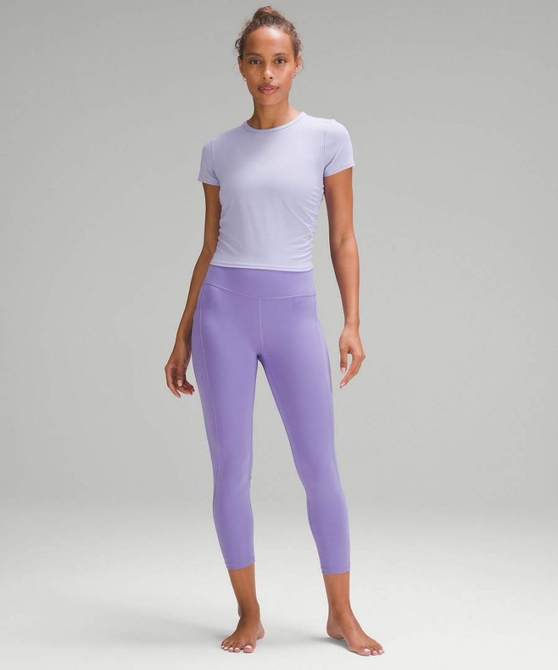 Lululemon All It Takes Nulu Korta-Sleeve T-shirt Dam Lila Sverige | HFUTQE084