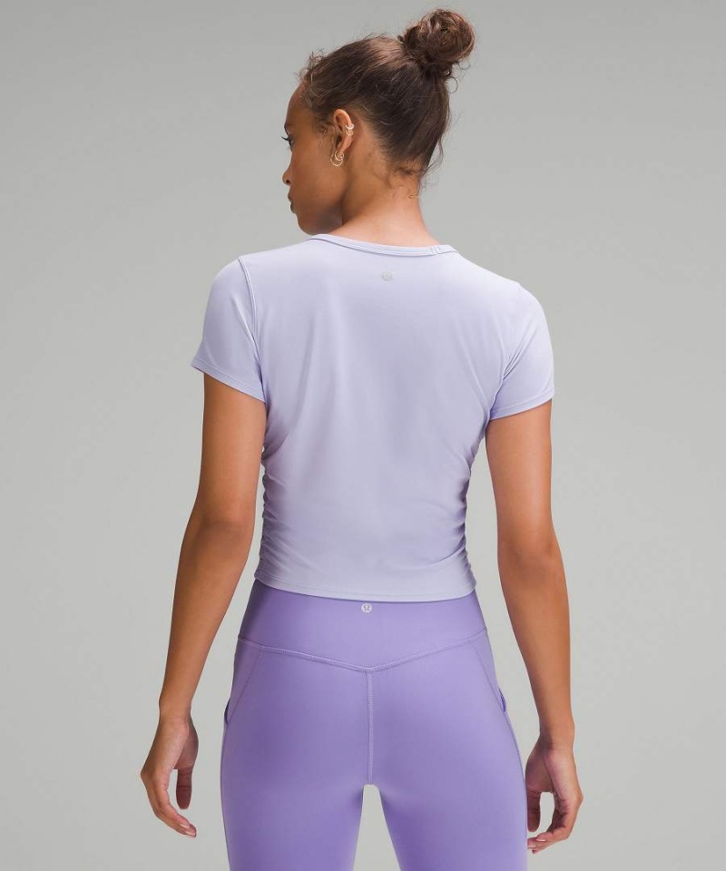 Lululemon All It Takes Nulu Korta-Sleeve T-shirt Dam Lila Sverige | HFUTQE084