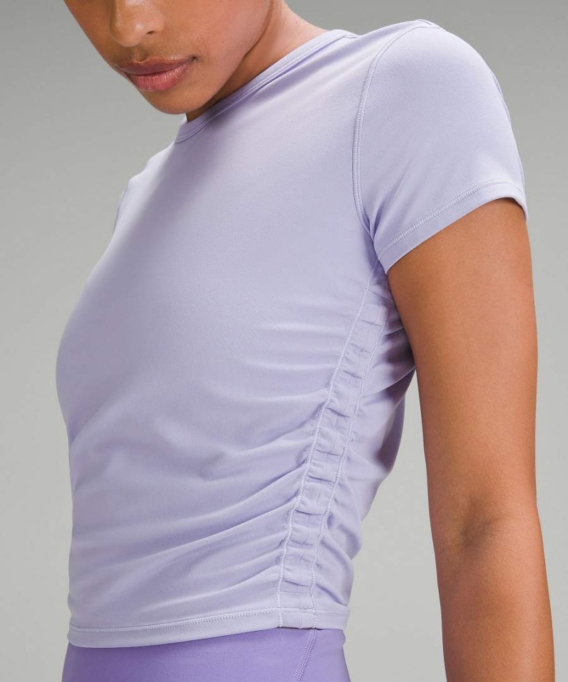 Lululemon All It Takes Nulu Korta-Sleeve T-shirt Dam Lila Sverige | HFUTQE084