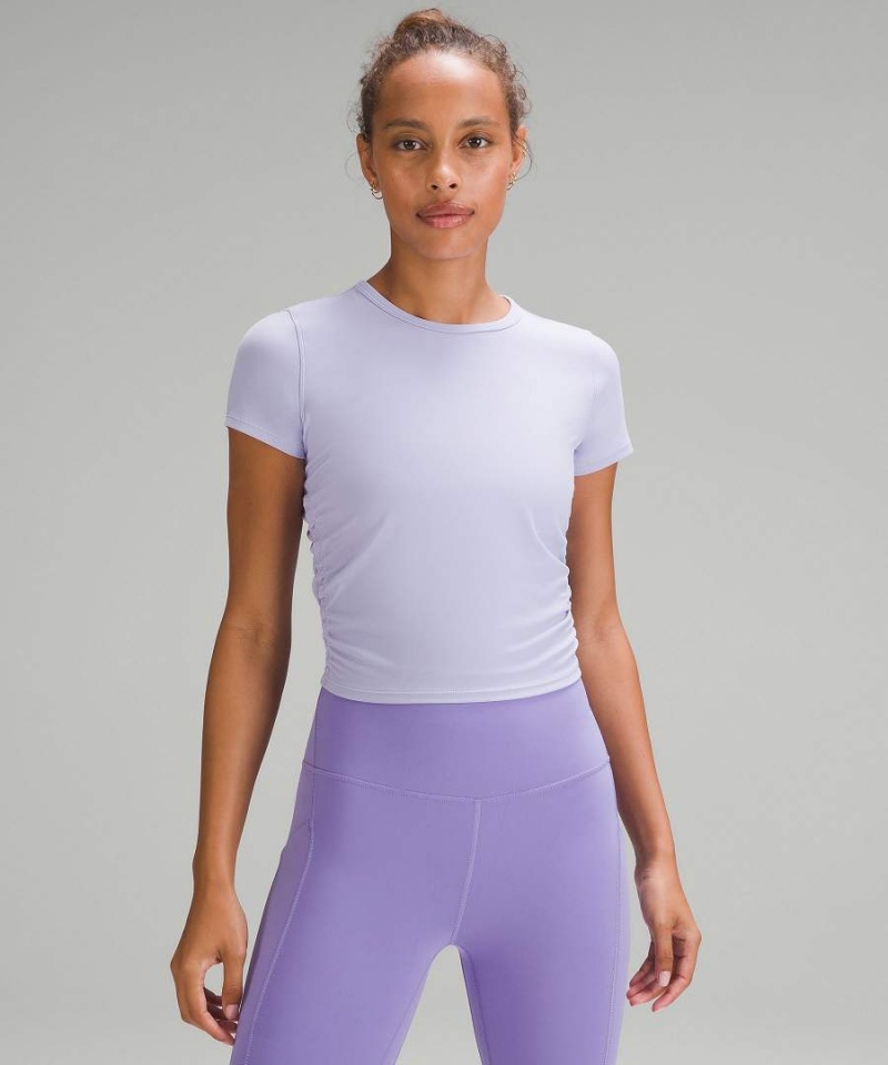 Lululemon All It Takes Nulu Korta-Sleeve T-shirt Dam Lila Sverige | HFUTQE084