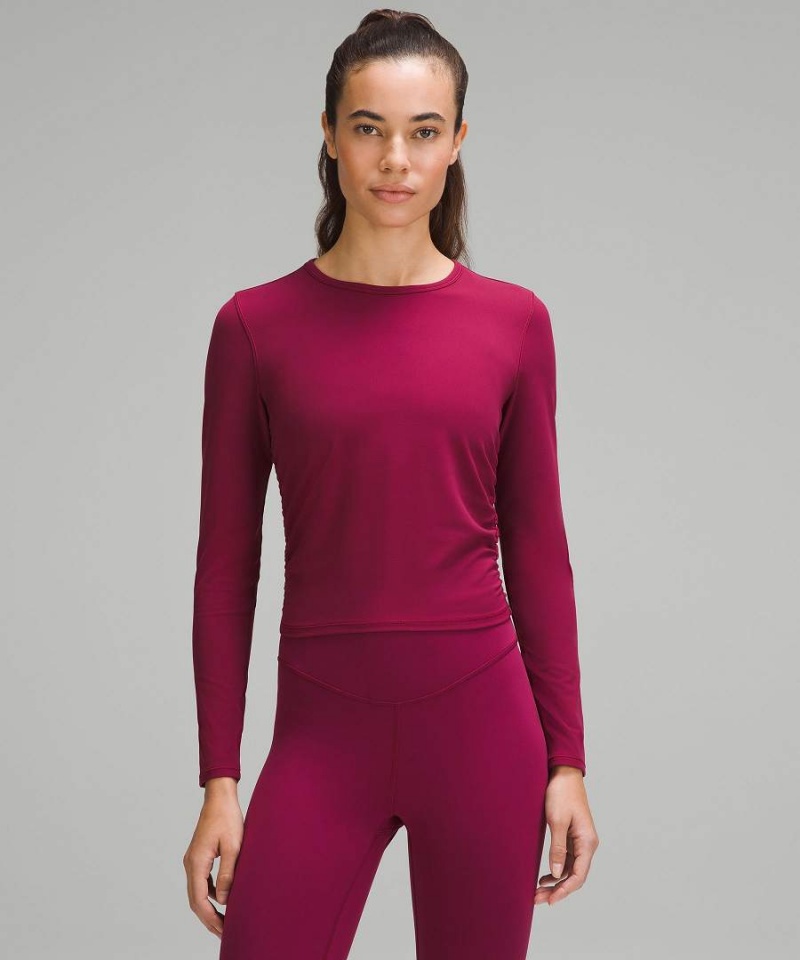 Lululemon All It Takes Nulu Långärmad Tröja Dam Vinröda Sverige | MNSIRF462