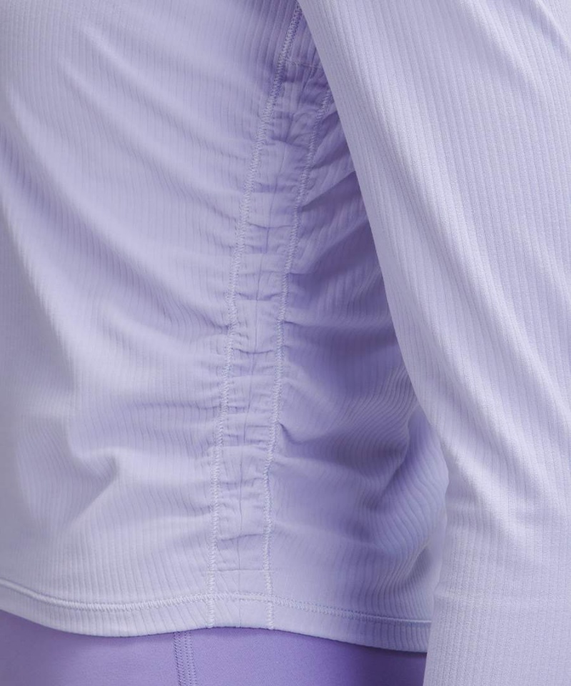 Lululemon All It Takes Räfflad Nulu Långärmad Tröja Dam Lila Sverige | QRETOI319