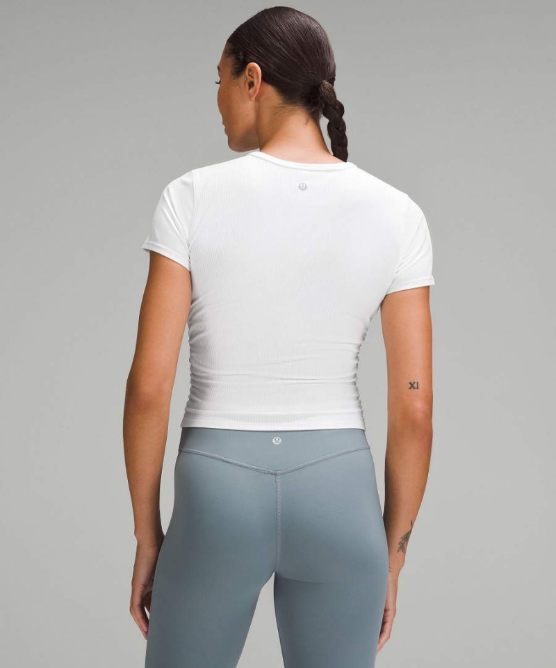 Lululemon All It Takes Räfflad Nulu T-shirt Dam Vita Sverige | AULGMH873