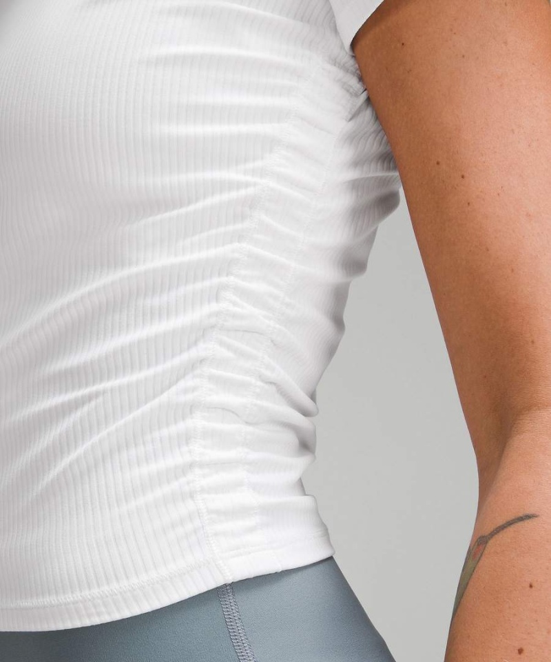 Lululemon All It Takes Räfflad Nulu T-shirt Dam Vita Sverige | AULGMH873