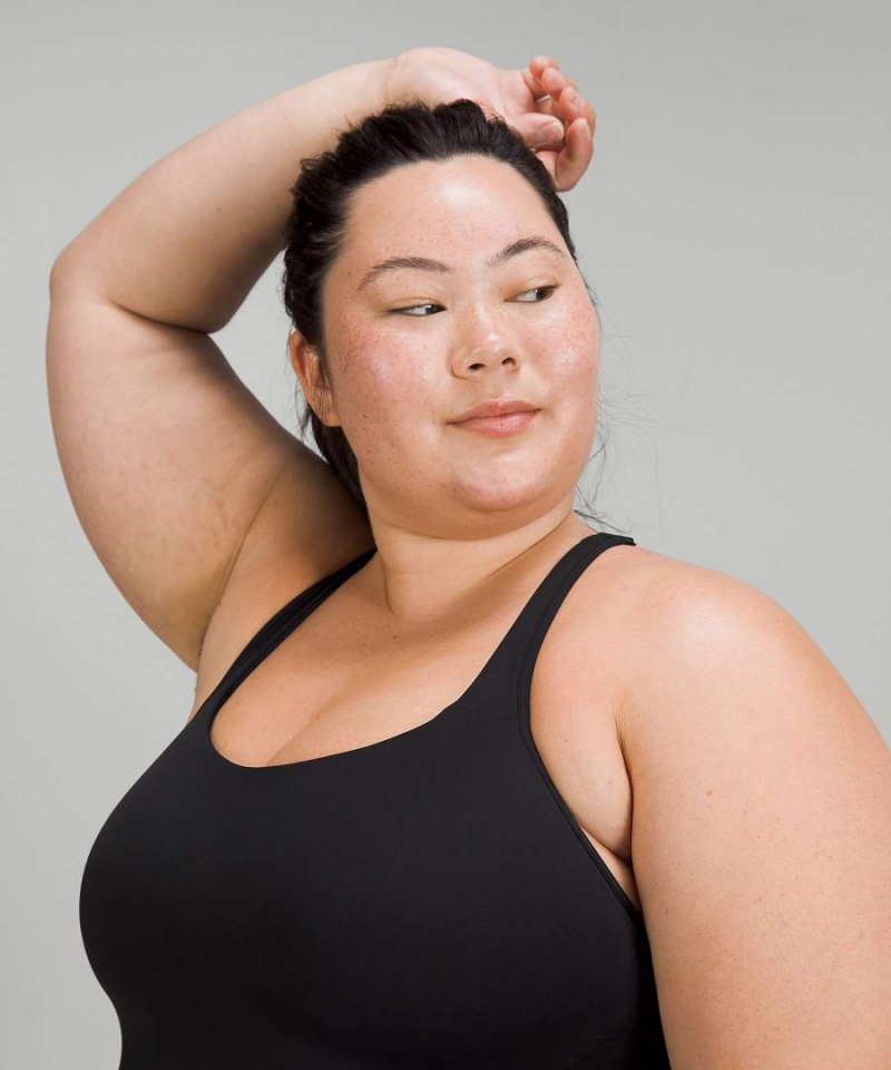 Lululemon All Powered Up Bra Medium Support, A-G Cups Sport BH Dam Svarta Sverige | UGHJSL976