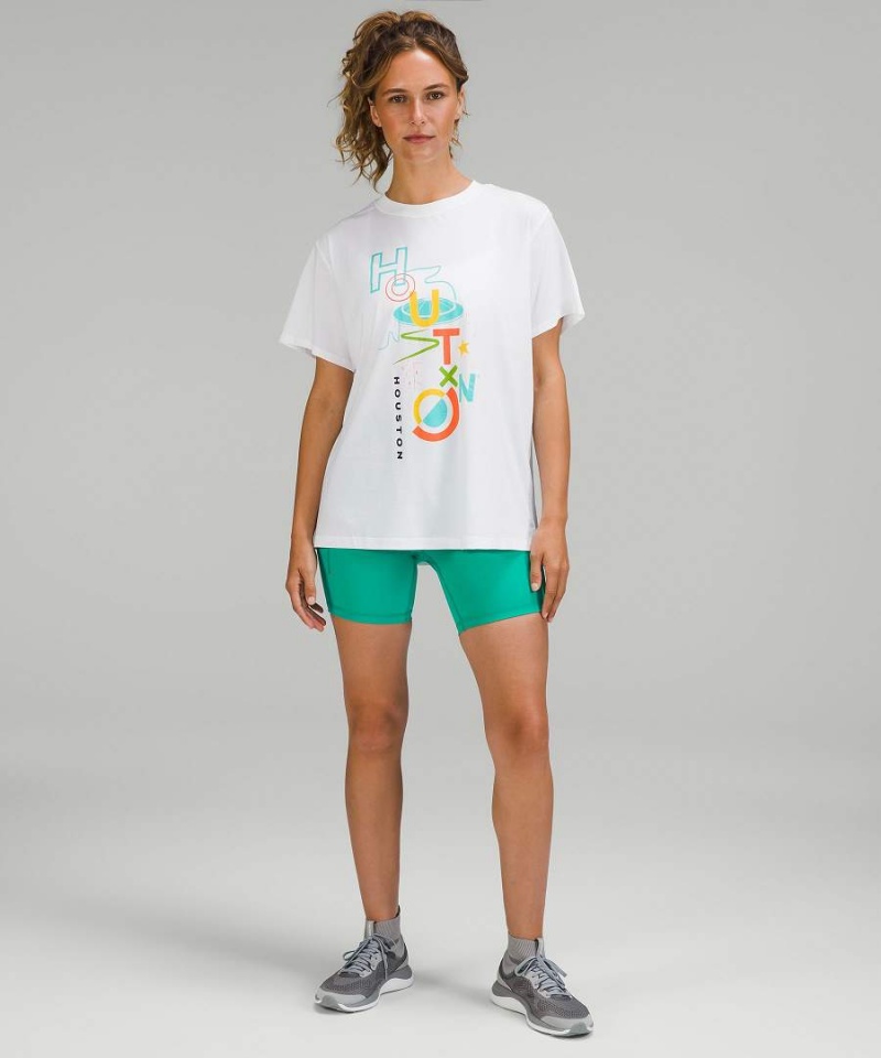 Lululemon All Yours Bomull Houston T-shirt Dam Vita Sverige | JWMYHD046