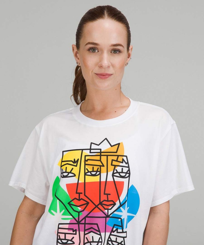 Lululemon All Yours Bomull Pride T-shirt Dam Vita Sverige | WXJRPE210