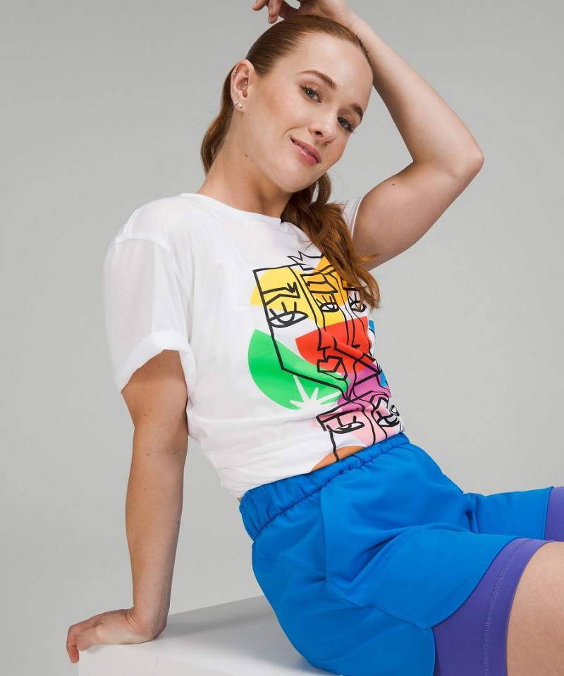 Lululemon All Yours Bomull Pride T-shirt Dam Vita Sverige | WXJRPE210