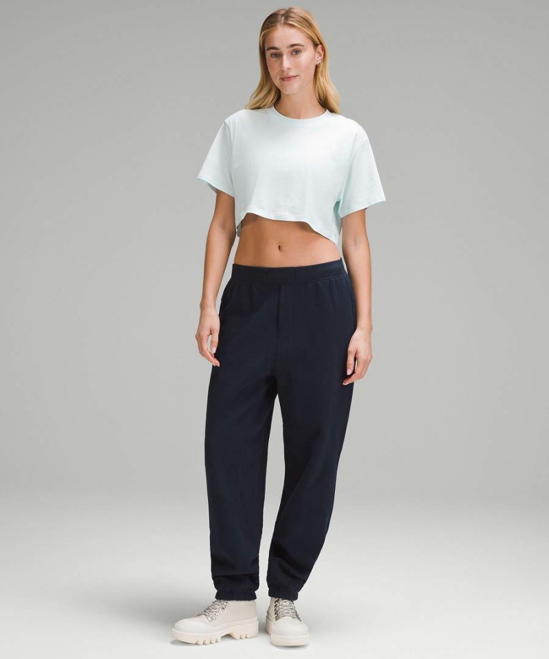 Lululemon All Yours Cropped T-shirt Dam Blå Sverige | IOQUMP932