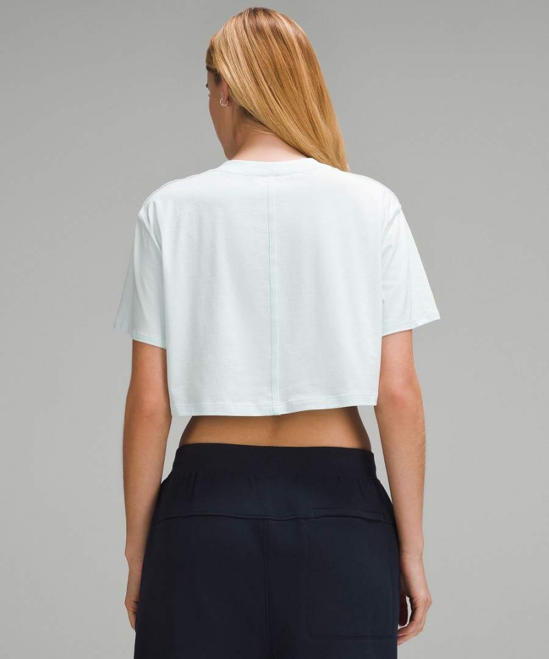 Lululemon All Yours Cropped T-shirt Dam Blå Sverige | IOQUMP932