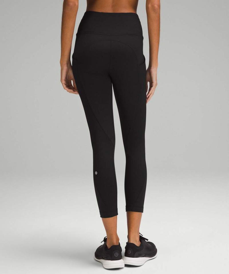 Lululemon All the Right Places High-Rise Drawcord Midja Crop 23” Tights Dam Svarta Sverige | GEQOFR621